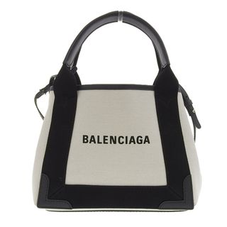 バレンシアガバッグ(BALENCIAGA BAG)のバレンシアガ  ネイビーカバXS ショルダー  キャンバス/レザー 390346(ハンドバッグ)