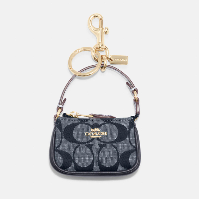 白木/黒塗り 【COACH☆新品】ミニ ノリータ バッグ チャーム