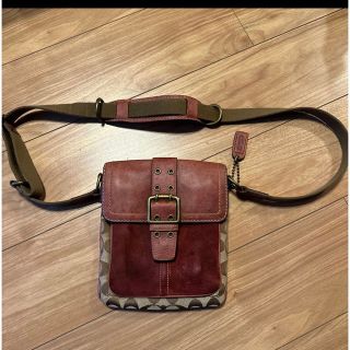 コーチ(COACH)のオールドコーチ coach スウェード シグネーチャー ショルダーバッグ(ショルダーバッグ)