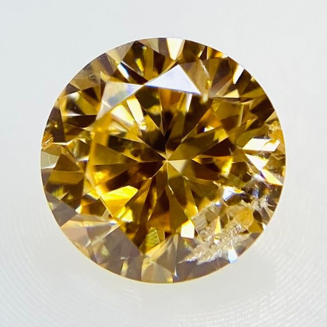 FANCY INTENSE YELLOW ORANGE 0.325ct RD - その他