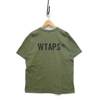 ダブルタップス(W)taps)のWTAPS ダブルタップス 背面ロゴ 半袖Ｔシャツ カーキ系 サイズ2 正規品 / B3427(Tシャツ/カットソー(半袖/袖なし))