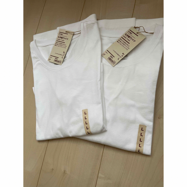 MUJI (無印良品)(ムジルシリョウヒン)の無印　七分袖Tシャツ　2枚 レディースのトップス(Tシャツ(長袖/七分))の商品写真