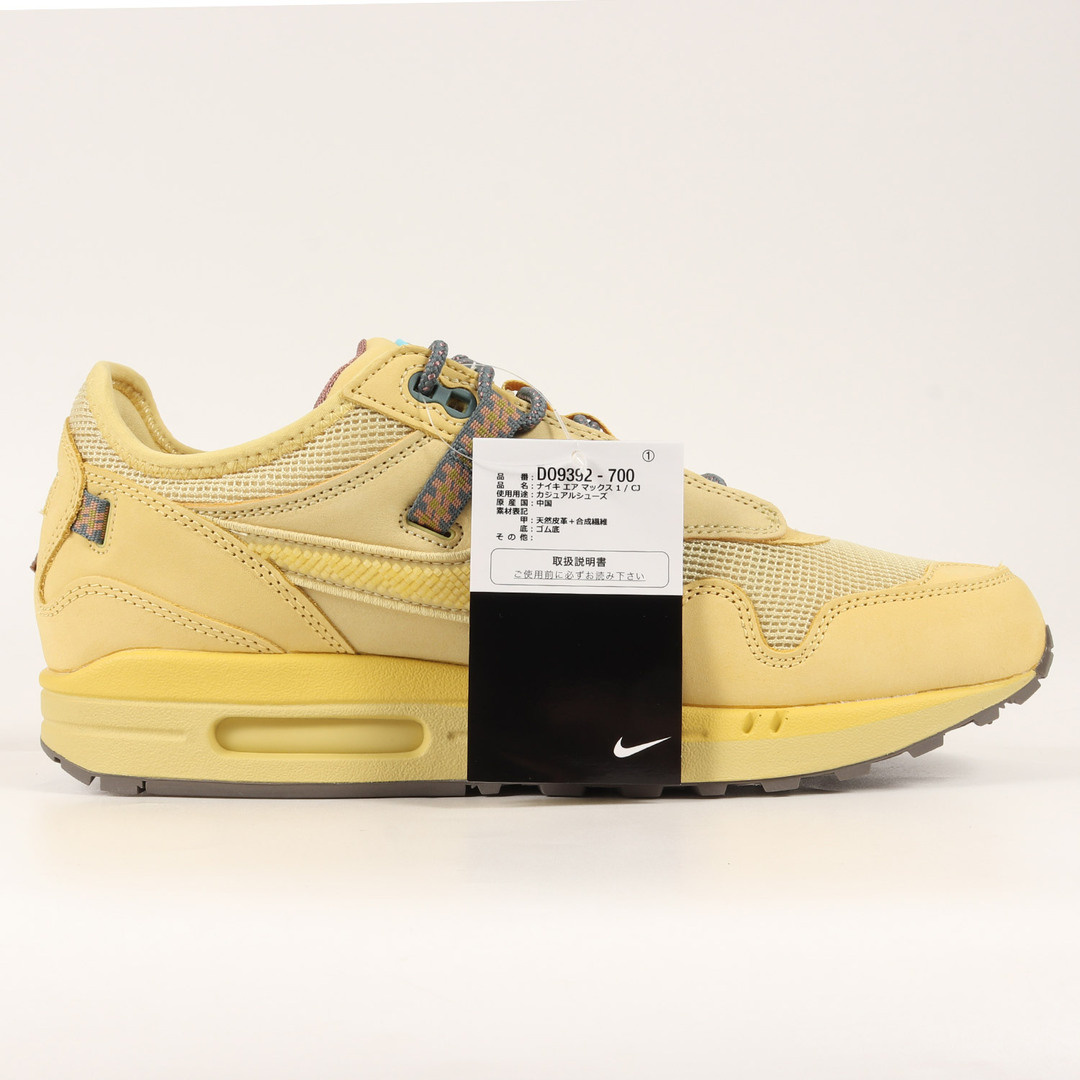 NIKE(ナイキ)のNIKE ナイキ TRAVIS SCOTT CACT.US CORP AIR MAX 1 / CJ (DO9392-700) 22SS トラビス・スコット カクタス コープ エアマックス サターンゴールド サイズ：US10.5 28.5cm スニーカー コラボ 【メンズ】 メンズの靴/シューズ(スニーカー)の商品写真