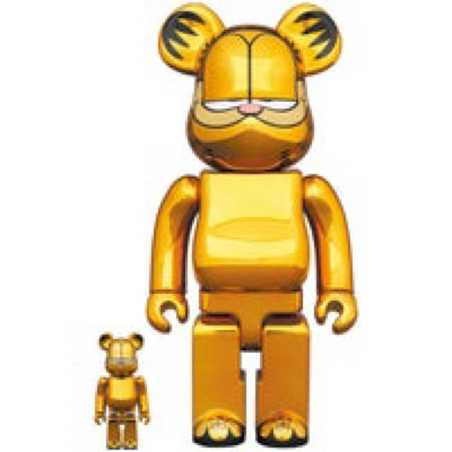 BE@RBRICK GARFIELD GOLD CHROME100％ 400％