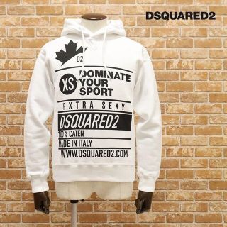 ディースクエアード(DSQUARED2)のDSQUARED2 ディースクエアード パーカー ホワイト Sサイズ(パーカー)