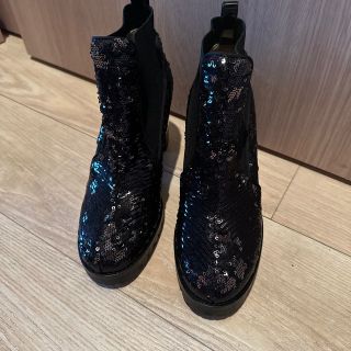 クリスチャンルブタン(Christian Louboutin)のクリスチャンルブタン　スパンコールショートブーツ　35(ブーツ)