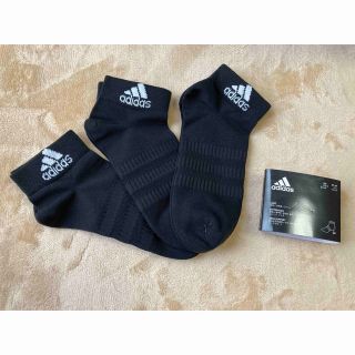 アディダス(adidas)の新品　アディダス adidas アンクルソックス 3足組み   22〜24cm(靴下/タイツ)