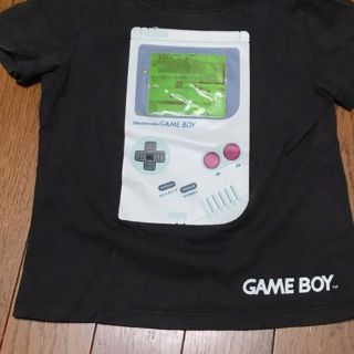 ゲームボーイ(ゲームボーイ)の送料無料Nintendoゲームボーイ柄マリオ半袖Tシャツ任天堂90こども服(Tシャツ/カットソー)