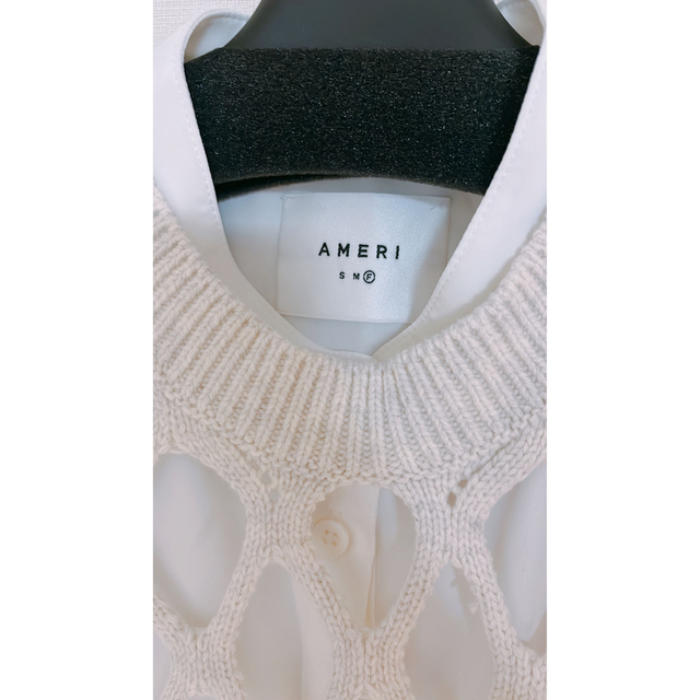 Ameri VINTAGE(アメリヴィンテージ)のアメリヴィンテージ　LAYERED MESH KNIT DRESS レディースのワンピース(ロングワンピース/マキシワンピース)の商品写真