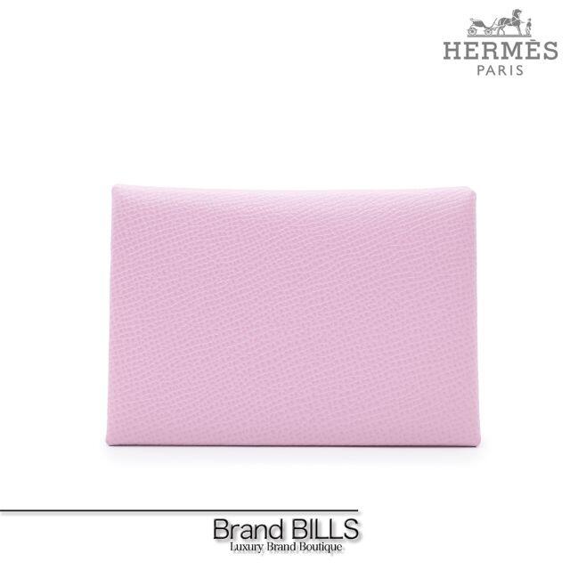 Hermes - 新品 エルメス カルヴィ デュオ コインケース 財布 カードケース ピンク U刻