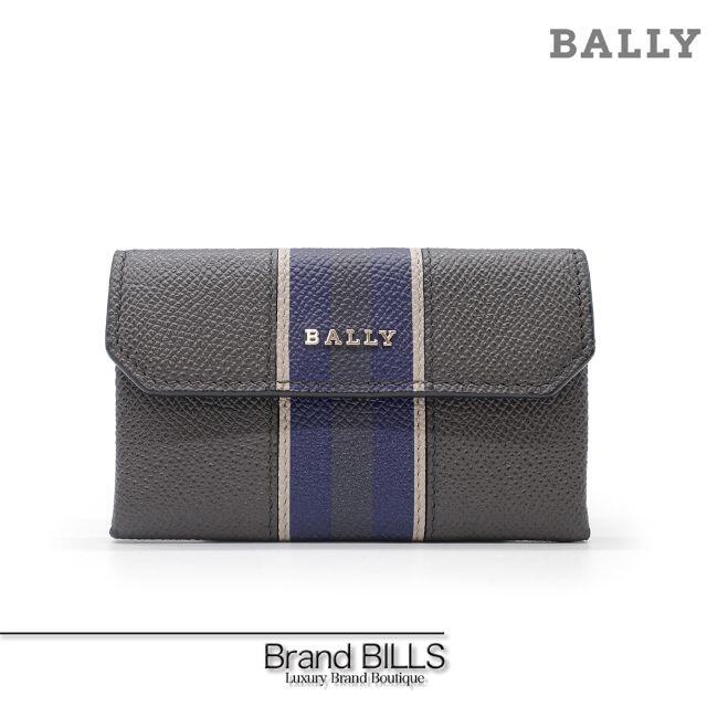 Bally - 新品 バリー カードケース BIRAZ カーフレザー ブルー グレー