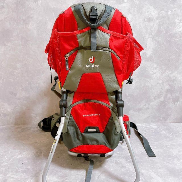 Deuter(ドイター)の美品　ドイター　ベビーキャリア　背負子　キッドコンフォートⅡ レインカバー付 スポーツ/アウトドアのアウトドア(登山用品)の商品写真