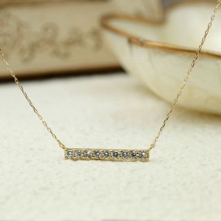 K18YG ハート ダイヤモンド ネックレス 0.20CT