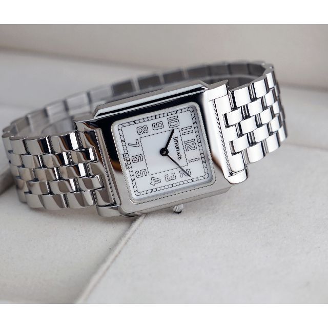 Tiffany & Co.(ティファニー)の美品 ティファニー クラシック スクエア シルバー アラビア メンズ メンズの時計(腕時計(アナログ))の商品写真