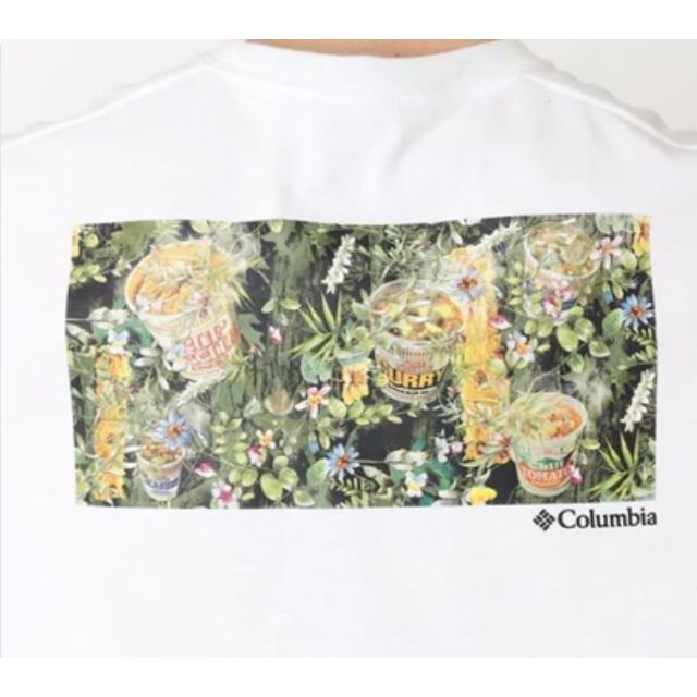 Columbia(コロンビア)のカップヌードル × Columbia ビーンロード ロンT 白 XL メンズのトップス(Tシャツ/カットソー(七分/長袖))の商品写真