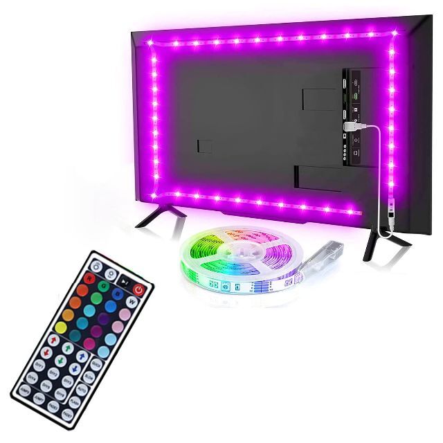 GYUTONG ledテープ usb給電 1M RGB テレビバックライト 防水