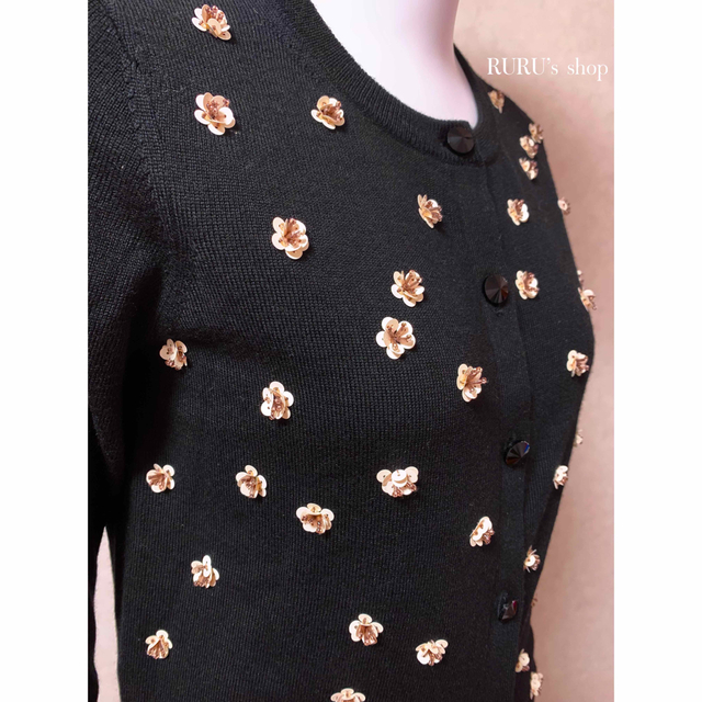 Alice+Olivia - 美品 alice+olivia スパンコール×ビーズ 花刺繍 ニット