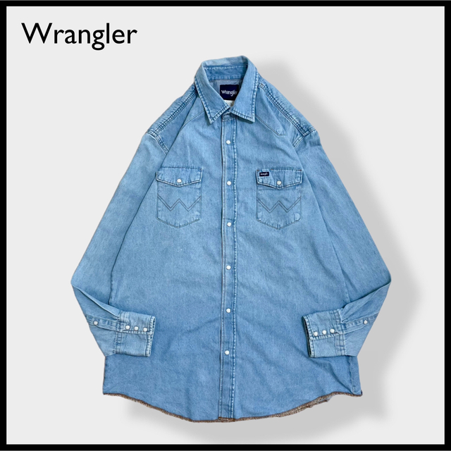 Wrangler(ラングラー)の【Wrangler】ウエスタンシャツ デニムシャツ XLT ビッグサイズ 古着 メンズのトップス(シャツ)の商品写真