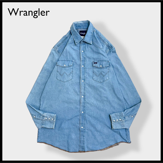 ラングラー(Wrangler)の【Wrangler】ウエスタンシャツ デニムシャツ XLT ビッグサイズ 古着(シャツ)
