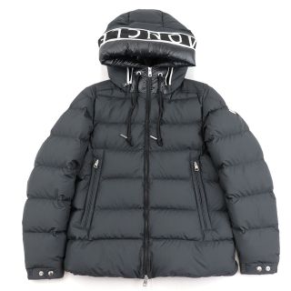 モンクレール(MONCLER)の美品 モンクレール 22AW Cardere フードロゴ ダウンジャケット メンズ 黒 1 ブルゾン 国内正規 MONCLER(ダウンジャケット)