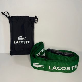 ラコステ(LACOSTE)の【美品】LACOSTE スーツケース ベルト グリーン バンド 三桁(旅行用品)