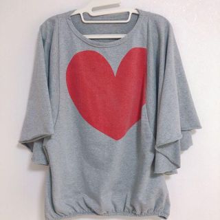 ファンキーフルーツ(FUNKY FRUIT)のファンキーフルーツ 袖リブ ビックハート トップス(Tシャツ(長袖/七分))