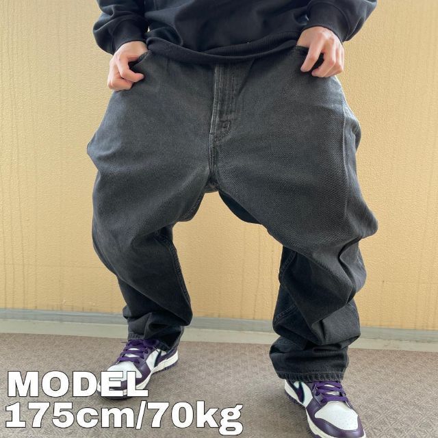 00s W42 L30 リーバイス550 極太ブラックデニム黒 バギーパンツ | www
