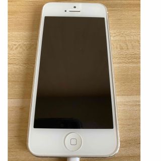 アイフォーン(iPhone)のiPhone5 ホワイト&シルバー　16GB (スマートフォン本体)