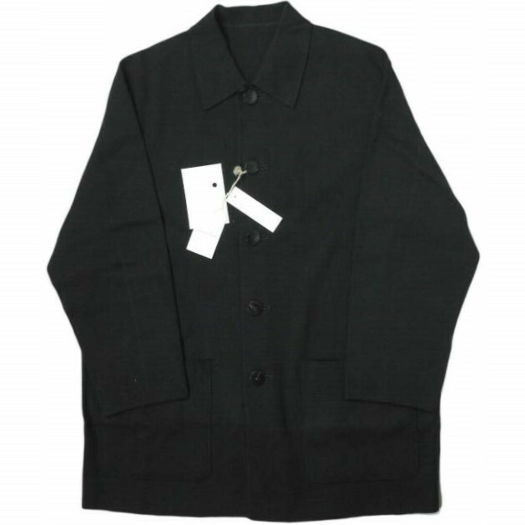 Cale カル 20SS 日本製 COTTON RIB HALF COAT コットンリブハーフコート C201U01C01 4 BLACK ステンカラー アウター【新古品】【Cale】