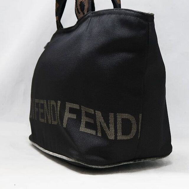 FENDI(フェンディ)のFENDI  ロゴ ミニトート バッグ ブラック ミニバッグ レディースのバッグ(ハンドバッグ)の商品写真