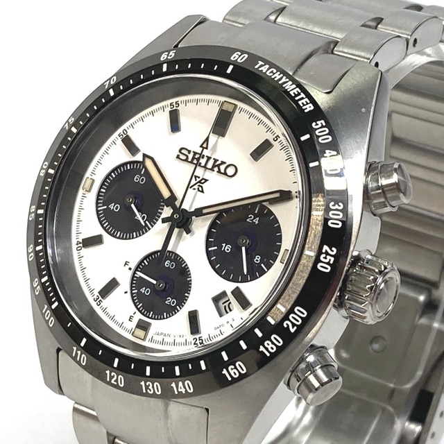 セイコー SEIKO プロスペックス スピードタイマー クロノグラフ V192-0AF0 ソーラー デイト 腕時計 SS シルバー