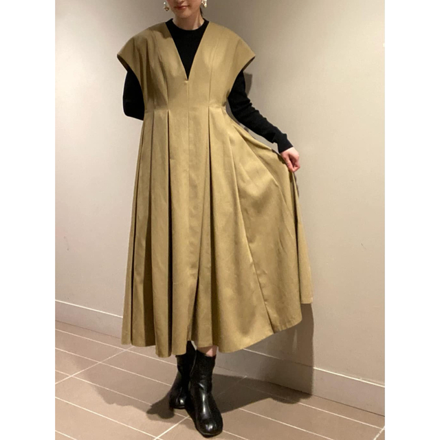 新品 ADORE コットンツイルワンピース アドーア ジャンパースカート