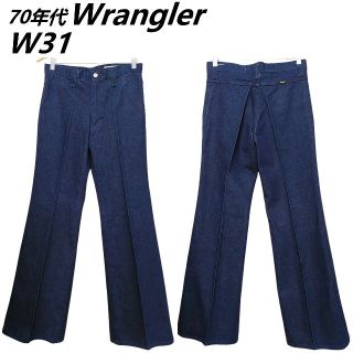 ラングラー(Wrangler)の濃紺美品　レトロヴィンテージ　70年代　Wrangler　センタープレスデニム(デニム/ジーンズ)