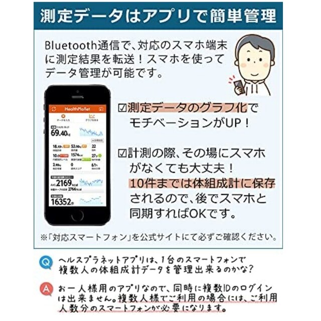 TANITA(タニタ)の体組成計 体重計 体脂肪計 Bluetooth通信 TANITA(タニタ) スマホ/家電/カメラの美容/健康(体重計/体脂肪計)の商品写真