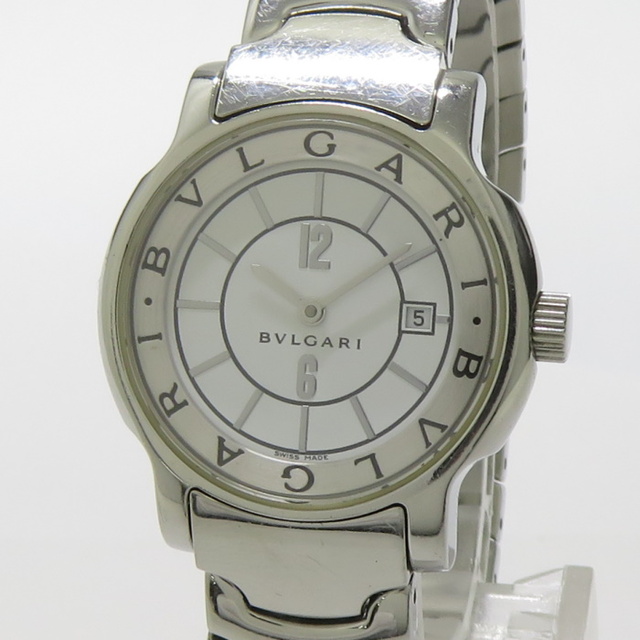【即納】 レディース BVLGARI - BVLGARI 腕時計 ホワイト文字盤 SS クオーツ ソロテンポ 腕時計 2