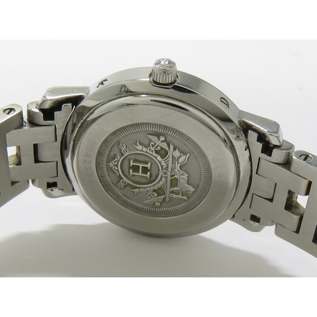 HERMES 腕時計 クリッパー クオーツ ホワイト文字盤 CL4.220直径約24腕周り