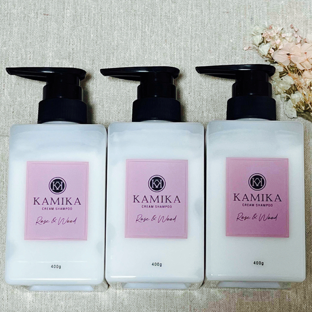 KAMIKA(カミカ)のカミカ　ローズ&ウッド　３本セット コスメ/美容のヘアケア/スタイリング(シャンプー)の商品写真