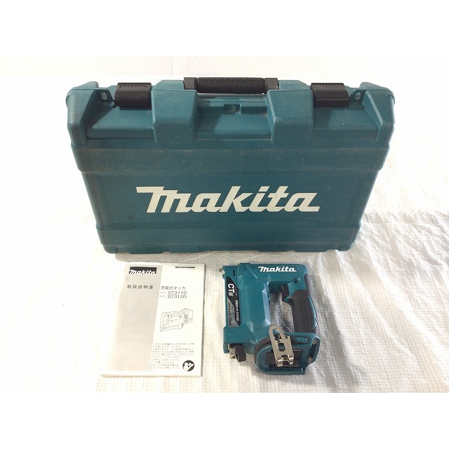 ☆中古品☆makita マキタ 18V 12㎜ 充電式タッカ ST312D 6～13ｍｍ 本体 +ケース コードレスタッカー CT線 68536