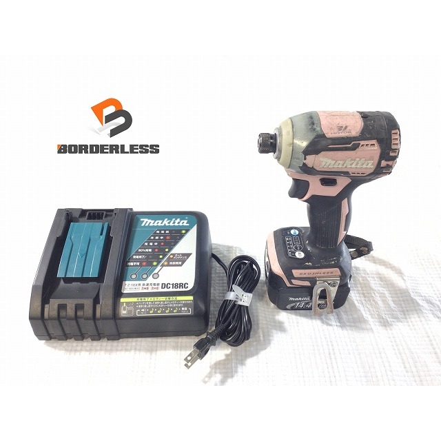 ☆品☆makita マキタ 18V 充電式インパクトドライバ TD170D バッテリー1個(14.4V3.0Ah) 充電器付き ※コメント有り 68781