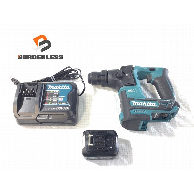 ☆品☆makita マキタ 10.8V 16mm 充電式ハンマドリル HR166D 青/ブルー バッテリー1個(10.8V 4.0Ah) 充電器付き 電動工具 68784