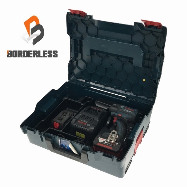 ☆品☆BOSCH ボッシュ 18V 充電式インパクトドライバ GDR18V-EC バッテリー2個(18V 4.0Ah 2.0Ah) 充電器 ケース付き 68276