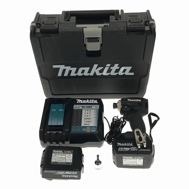 ☆美品☆makita マキタ 18V充電式インパクトドライバ TD172DRGXB 黒/ブラック バッテリー2個(18V 6.0Ah) 充電器 ケース 付き 68383