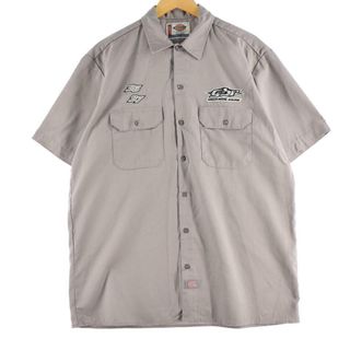 ディッキーズ(Dickies)の古着 ディッキーズ Dickies 半袖 ワークシャツ メンズL /eaa324574(シャツ)