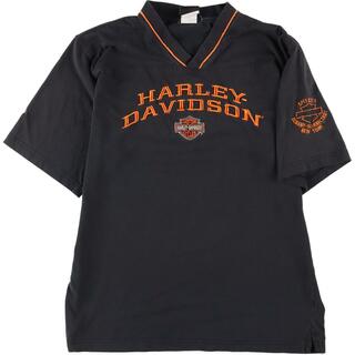 ハーレーダビッドソン(Harley Davidson)の古着 ハーレーダビッドソン Harley-Davidson Vネック モーターサイクル バイクTシャツ メンズM /eaa322387(Tシャツ/カットソー(半袖/袖なし))