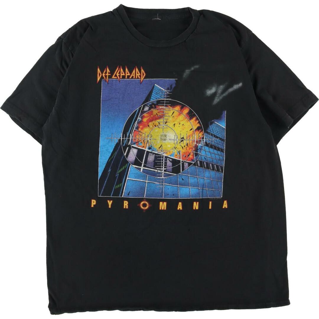 DEF LEPPARD デフレパード PYROMANIA 炎のターゲット バンドTシャツ バンT メンズM /eaa316859