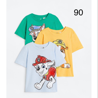 エイチアンドエム(H&M)の《最新作》新品未開封　パウパトロール　Tシャツ　3枚セット　90(Tシャツ/カットソー)