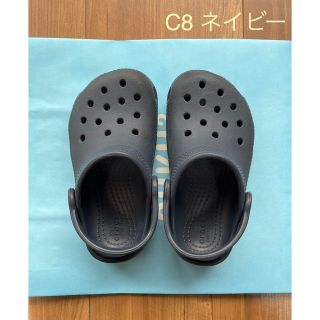 クロックス(crocs)のcrocs クロックス サンダル キッズ C8 15.5 ネイビー(サンダル)