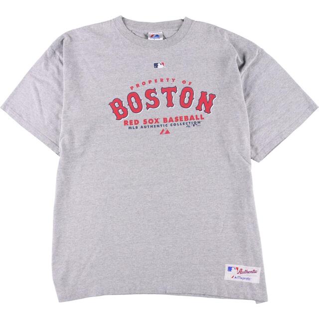 Majestic MLB BOSTON REDSOX ボストンレッドソックス スポーツプリントTシャツ メンズXL /eaa323881