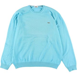 ラコステ(LACOSTE)の古着 ラコステ LACOSTE コットンニットセーター 5 メンズL /eaa324219(ニット/セーター)