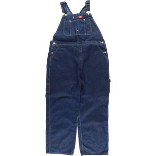 ディッキーズ(Dickies)の古着 ビッグサイズ ディッキーズ Dickies 濃紺 デニムオーバーオール メンズw44 /eaa324524(サロペット/オーバーオール)